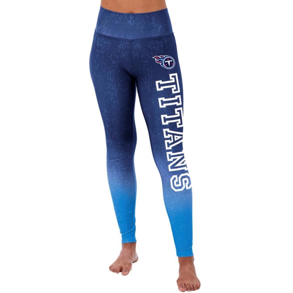 Tennessee Titans Women Leggings Size Small Zubaz Tights Yoga Pants Blue